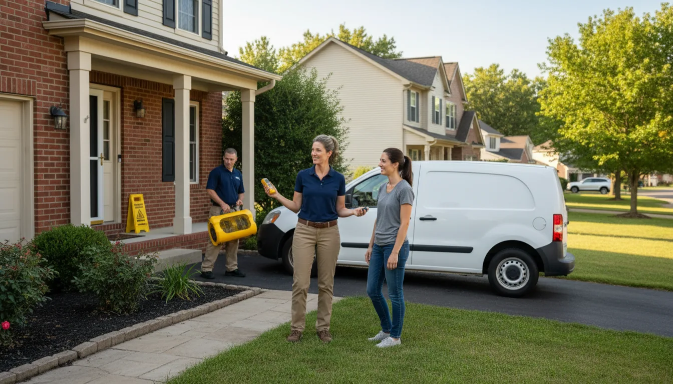 Residential water damage restoration in Edison, NE